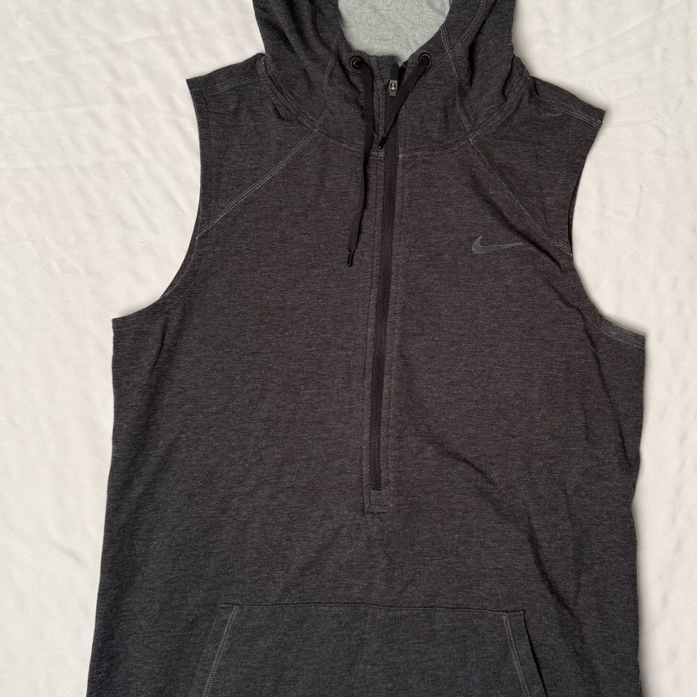 Nike Dri-FIT Gray Sleeveless Hoodie